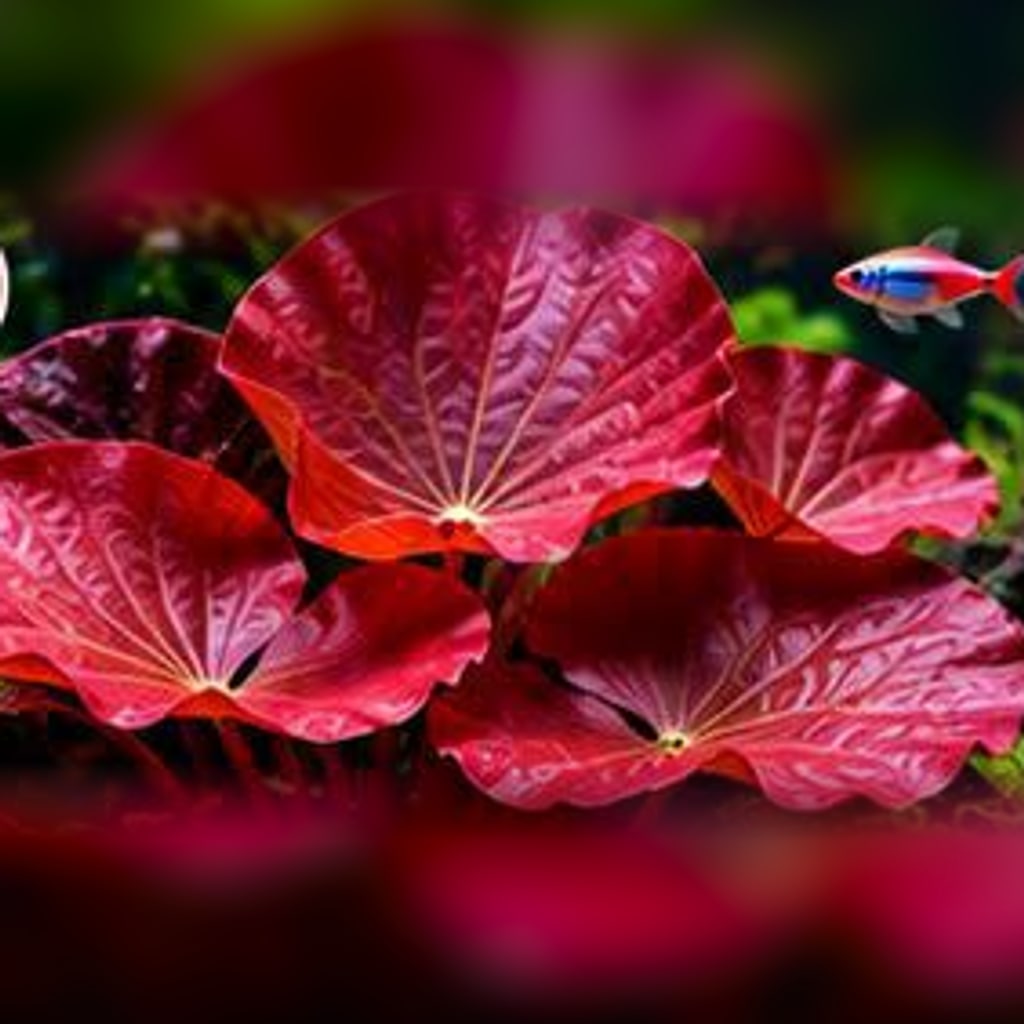 Red water lily